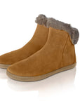 Shapen Fluffy Boots Brown