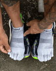Injinji Run Original Weight Unisex No-Show - Grey