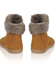Shapen Fluffy Boots Brown