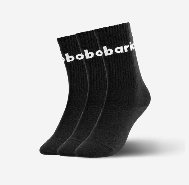 Barefoot Socks Barebarics Crew 3 Pack Black