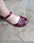 Bioworld Petra Barefoot Sandals - Burgandy