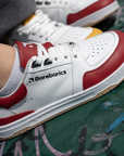 Barebarics Wave White & Crimson Red