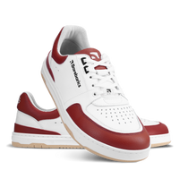 Barebarics Wave White & Crimson Red