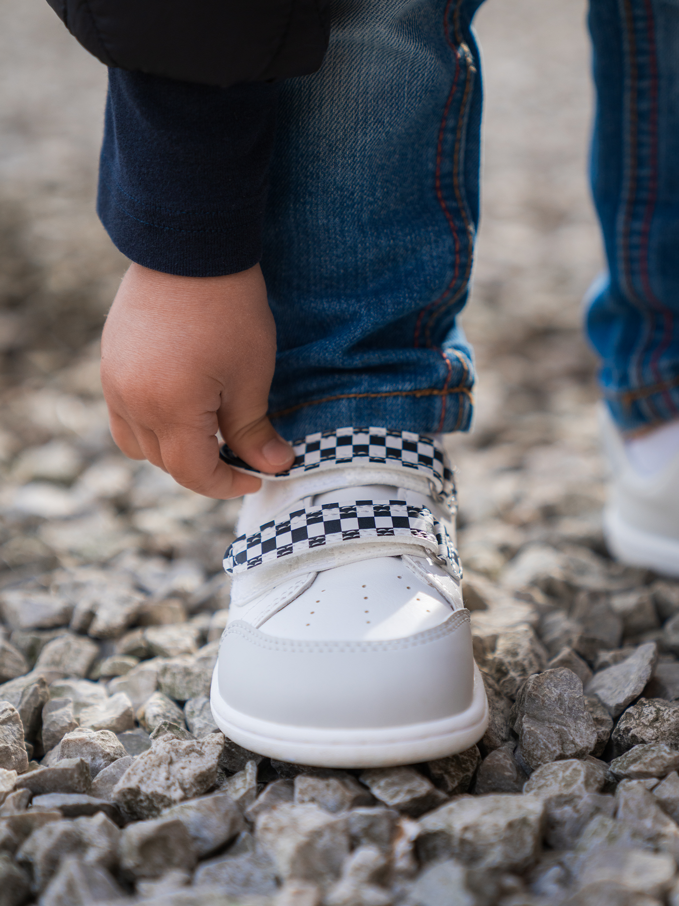 Be Lenka Energise Kids White & Checkerboard