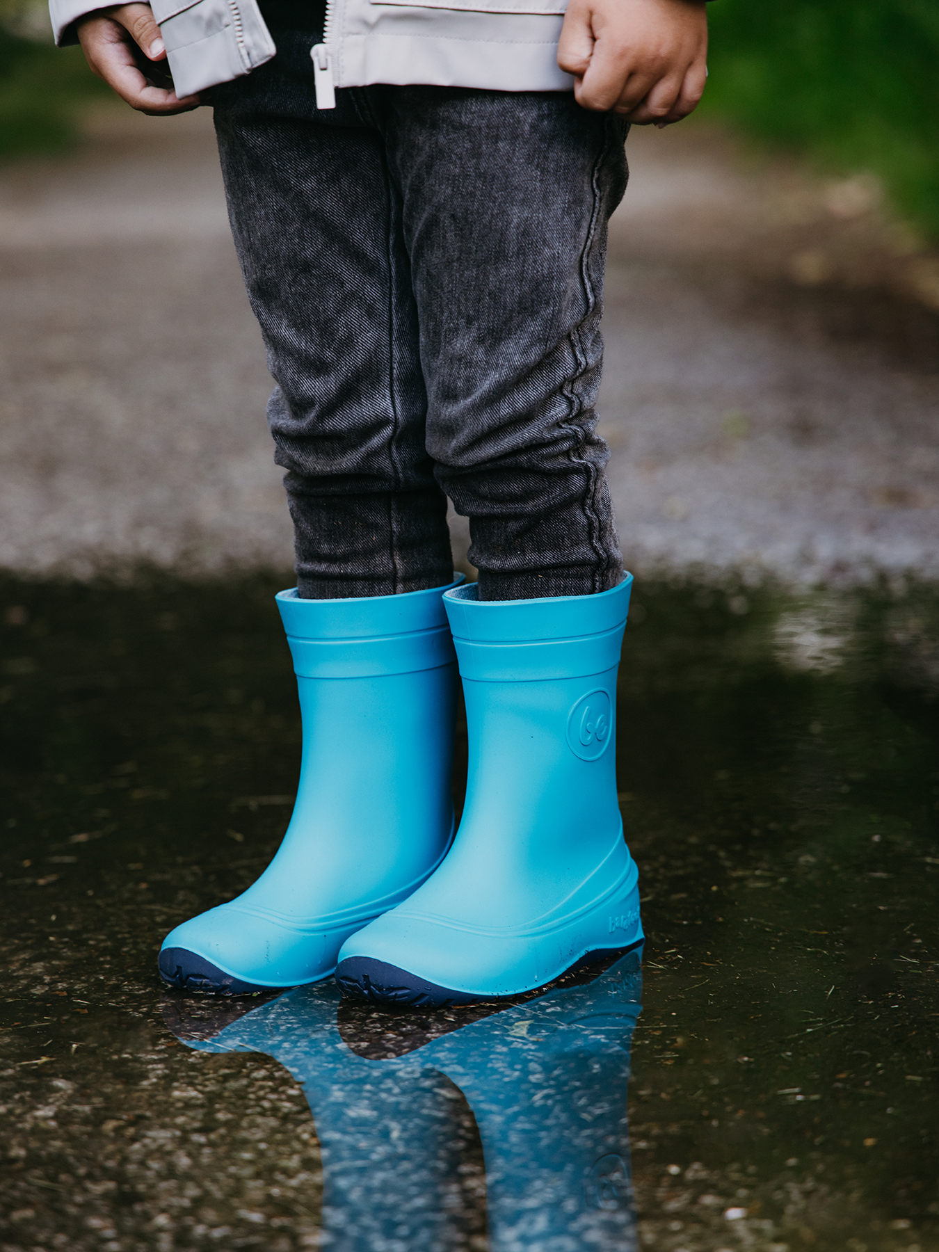 Be Lenka Kids Barefoot Rain Boots Pudds - Aqua Blue