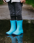 Be Lenka Kids Barefoot Rain Boots Pudds - Aqua Blue