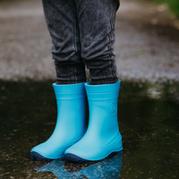 Be Lenka Kids Barefoot Rain Boots Pudds - Aqua Blue