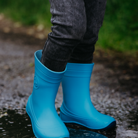 Be Lenka Kids Barefoot Rain Boots Pudds - Aqua Blue