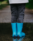 Be Lenka Kids Barefoot Rain Boots Pudds - Aqua Blue