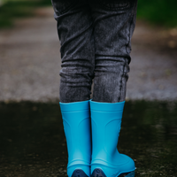 Be Lenka Kids Barefoot Rain Boots Pudds - Aqua Blue