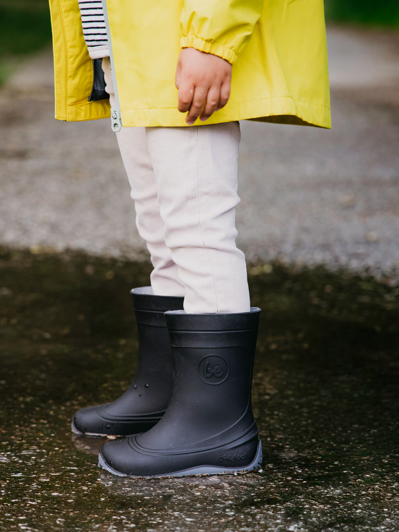 Be Lenka Kids Barefoot Rain Boots Pudds - Black