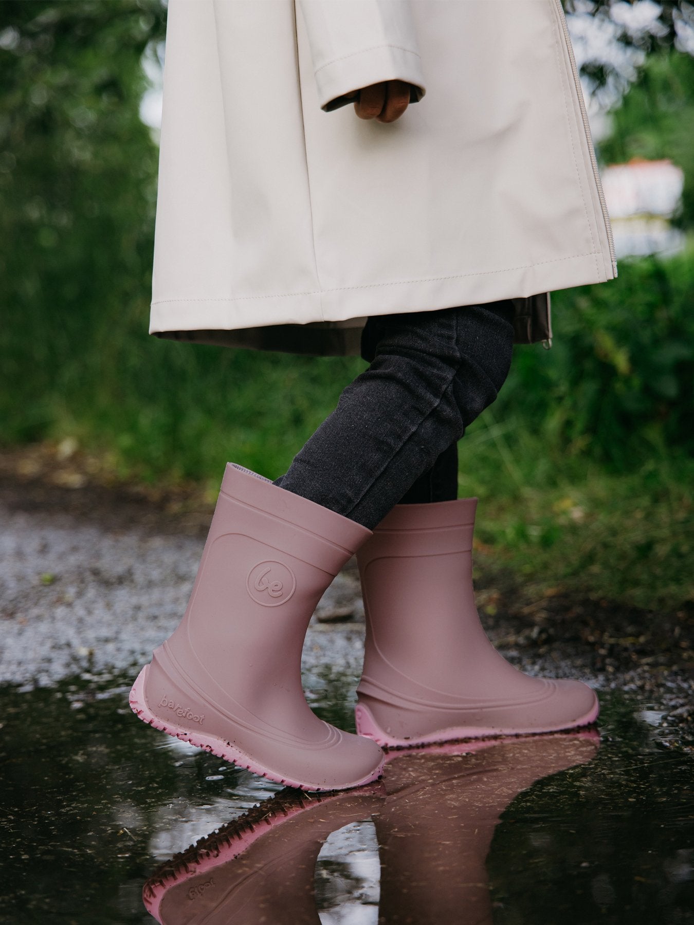 Be Lenka Kids Barefoot Rain Boots Pudds - Misty Pink