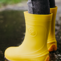Be Lenka Kids Barefoot Rain Boots Pudds - Yellow