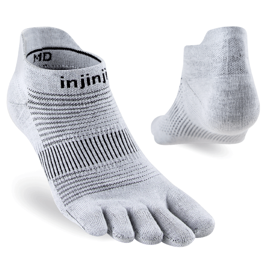 Injinji Run Original Weight Unisex No-Show - Grey