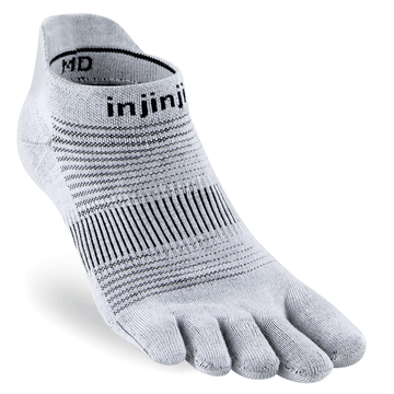 Injinji Run Original Weight Unisex No-Show - Grey