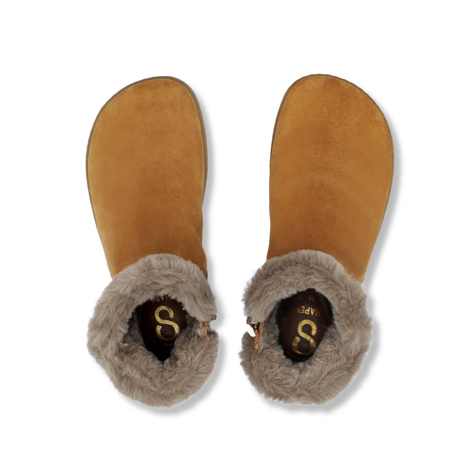Shapen Fluffy Boots Brown