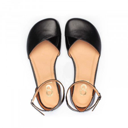 Shapen Poppy Leather Black