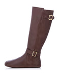 Shapen Glam Knee-High Barefoot Boots - Brown Leather