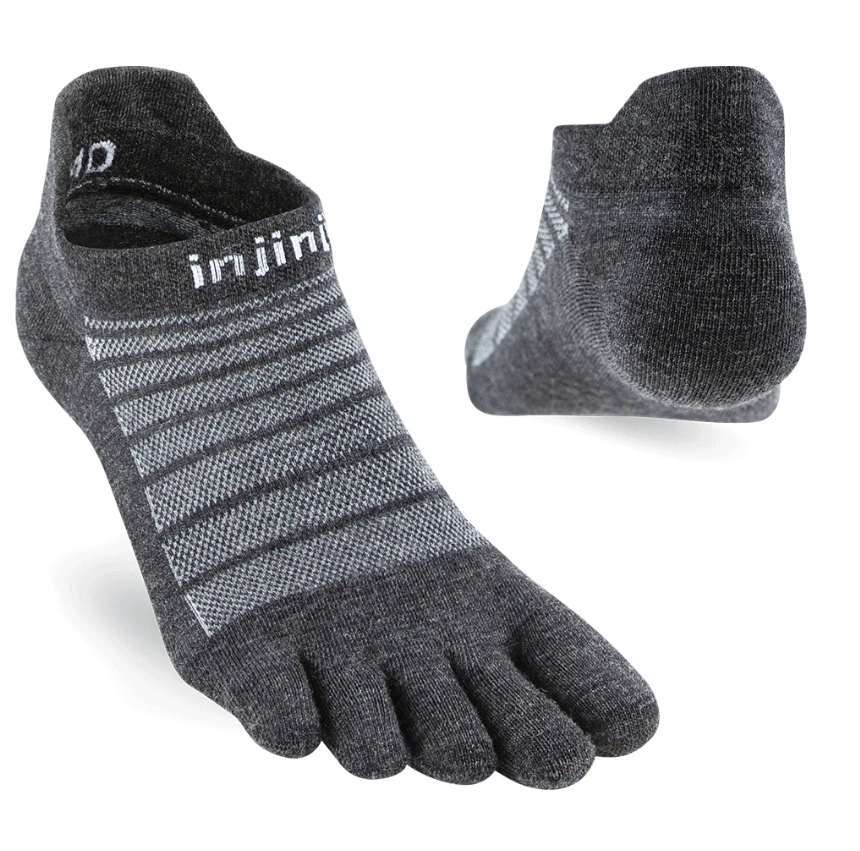 Injinji Run Lightweight No-Shoe Merino Wool - Slate