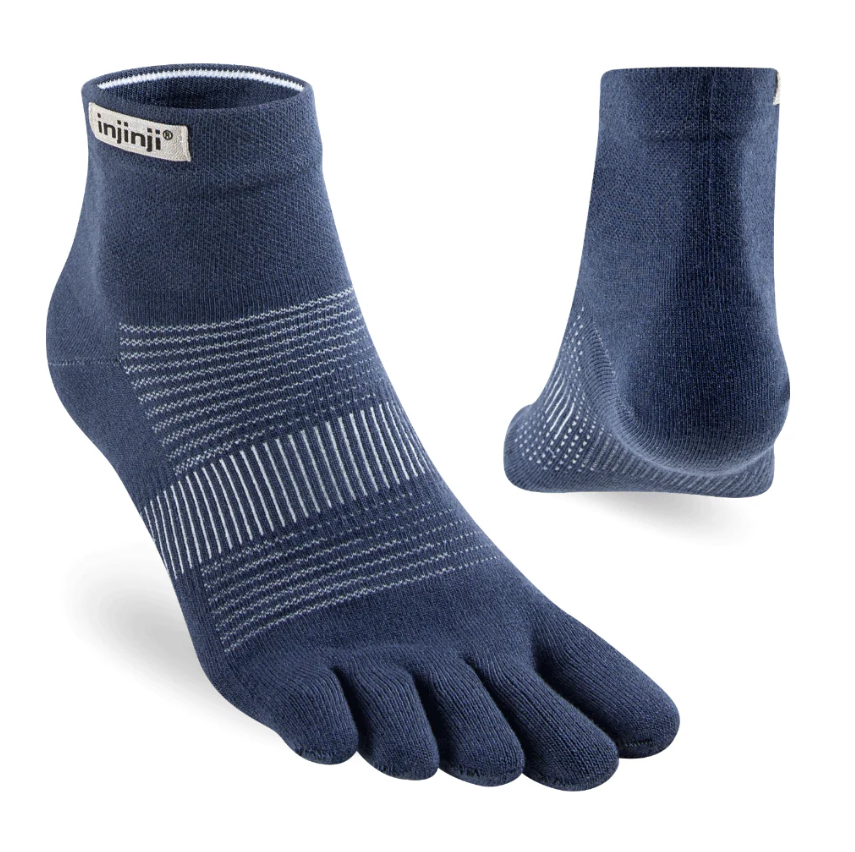 Injinji Run Original Weight Unisex Mini-Crew - Navy