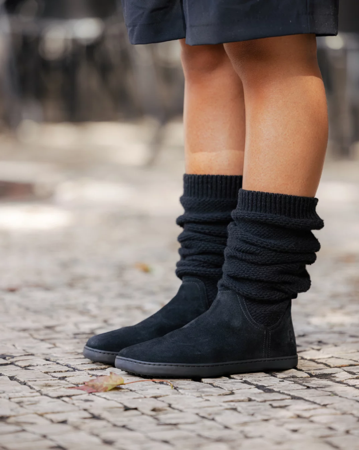 Shapen Knitty Barefoot Boots - Black