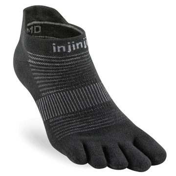 Injinji Run Original Weight Unisex No-Show - Black