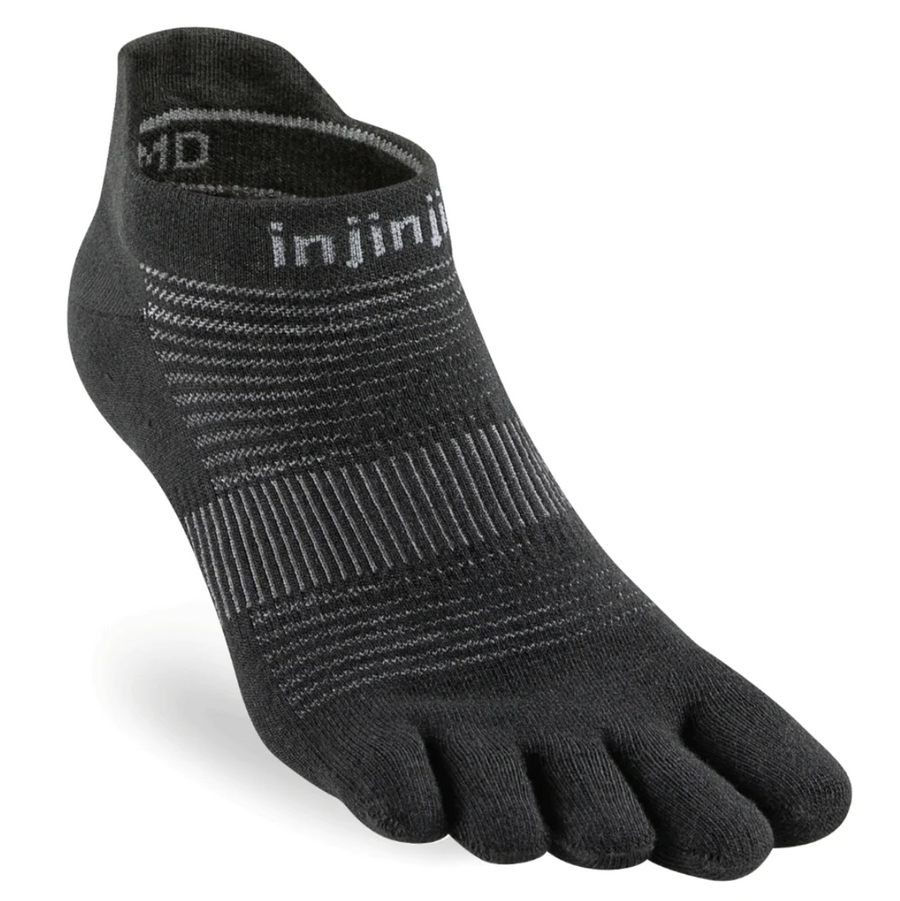 Injinji Run Original Weight Unisex No-Show - Black
