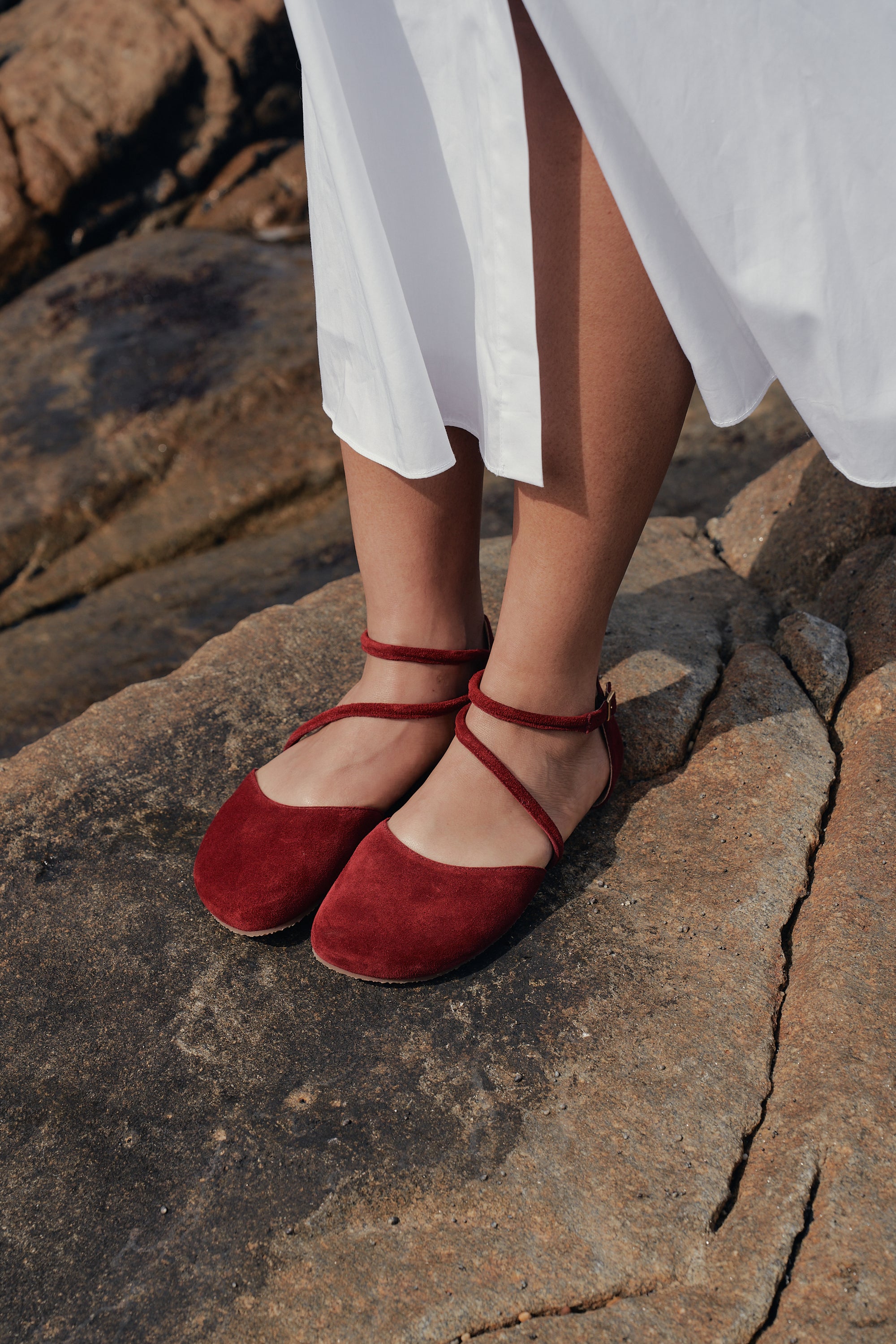 Shapen Orchid Sandals Suede