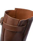 Shapen Glam Knee-High Barefoot Boots - Brown Leather