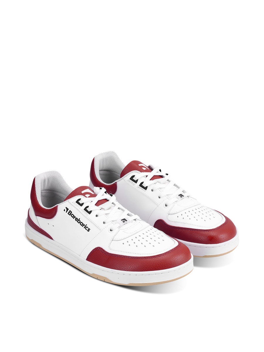 Barebarics Wave White & Crimson Red