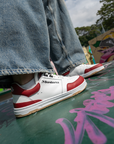 Barebarics Wave White & Crimson Red