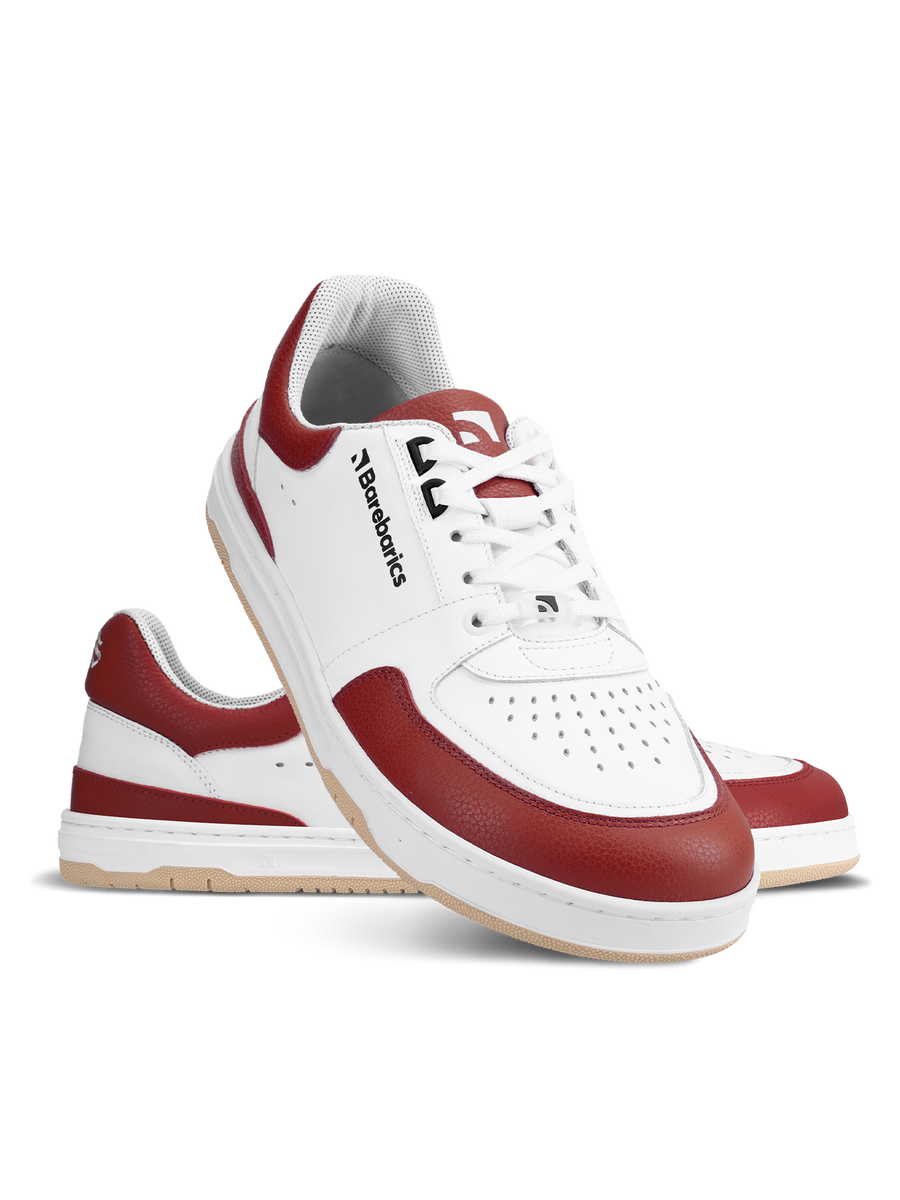 Barebarics Wave White & Crimson Red