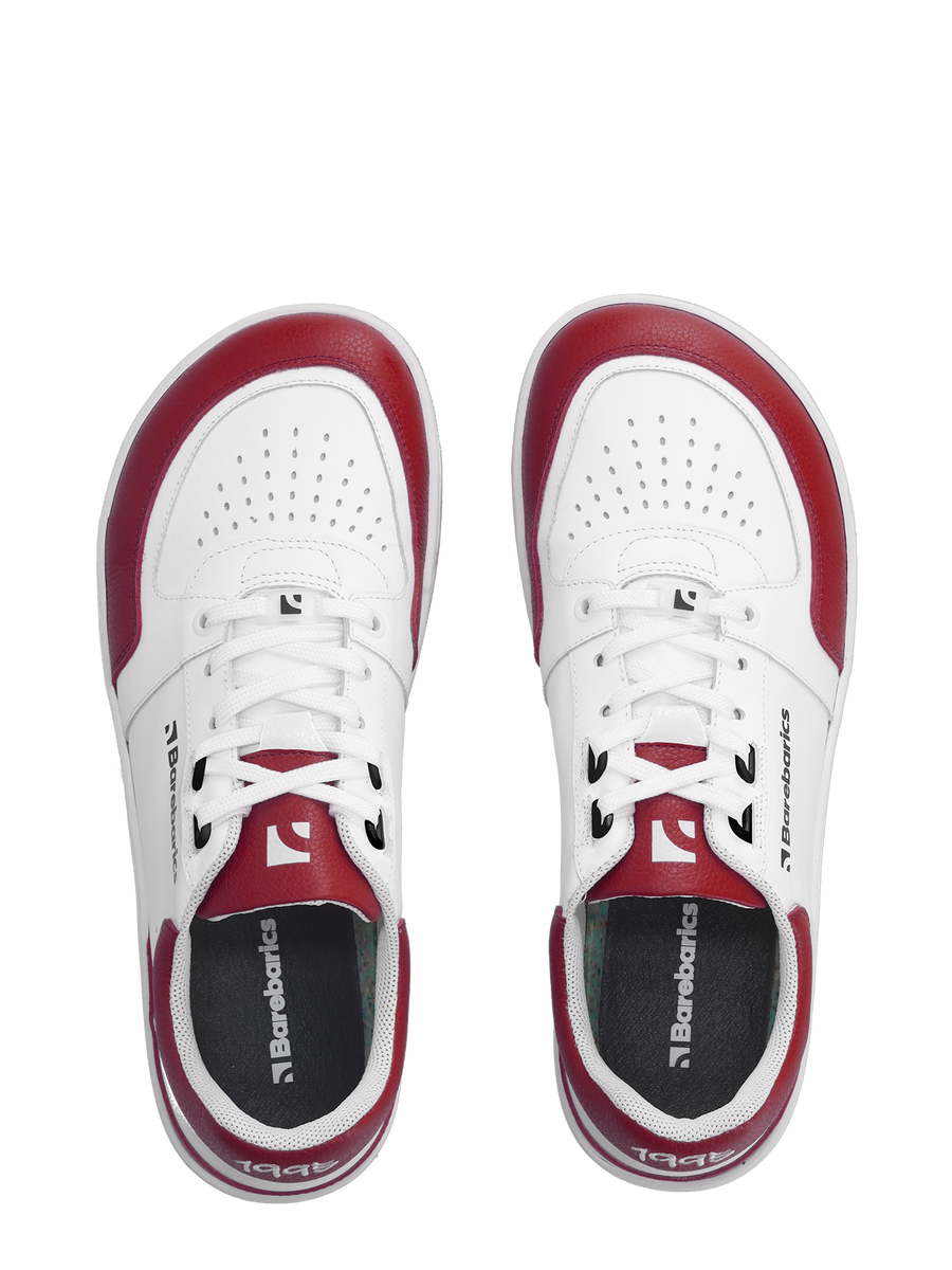 Barebarics Wave White & Crimson Red