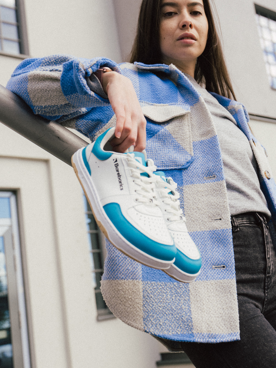 Barebarics Wave White & Dark Turquoise