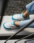 Barebarics Wave White & Dark Turquoise