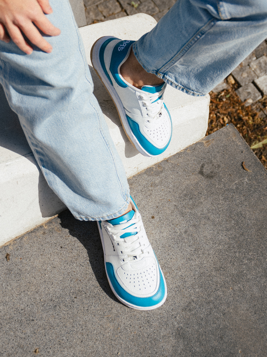Barebarics Wave White & Dark Turquoise
