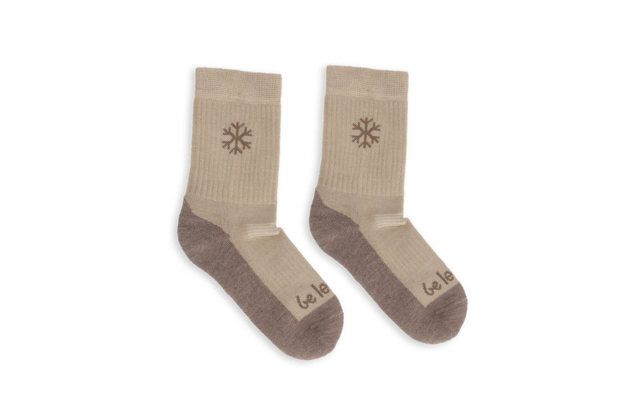 Be Lenka Barefoot Socks Be Lenka Kids Merino Crew Beige