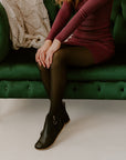 Designed By Anya Rosa Zipper Boot Black Smooth