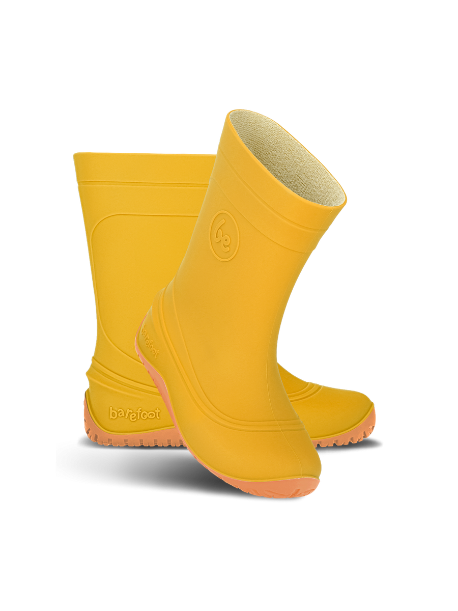 Be Lenka Kids Barefoot Rain Boots Pudds - Yellow