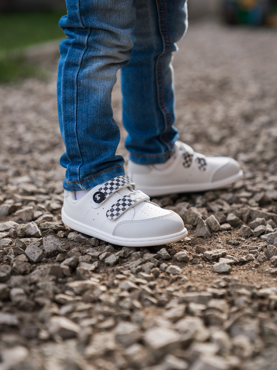 Be Lenka Energise Kids White & Checkerboard