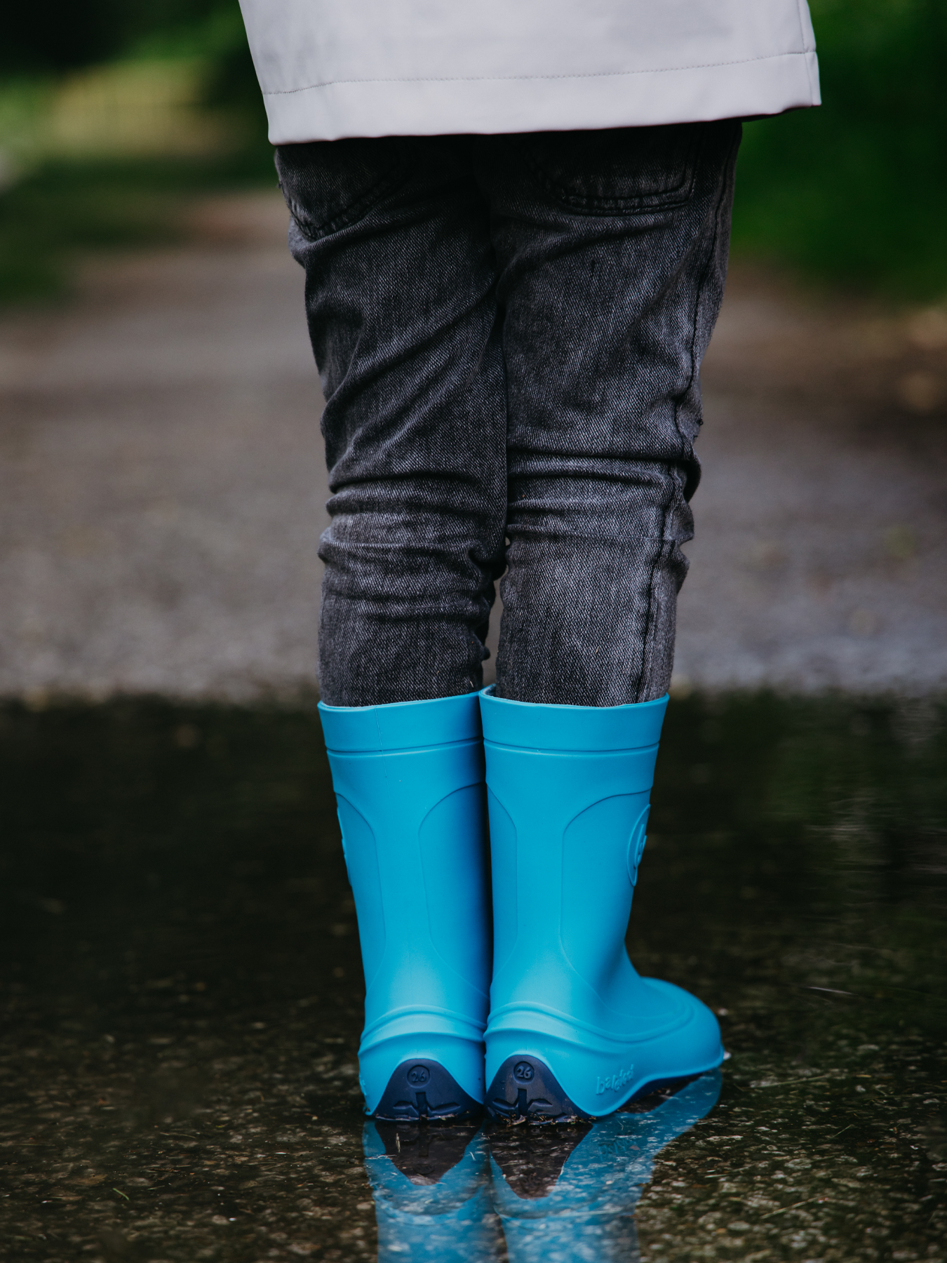 Be Lenka Kids Barefoot Rain Boots Pudds - Aqua Blue