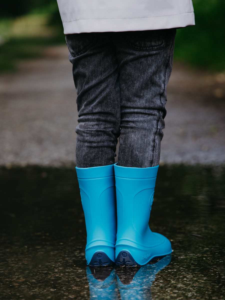 Be Lenka Kids Barefoot Rain Boots Pudds - Aqua Blue