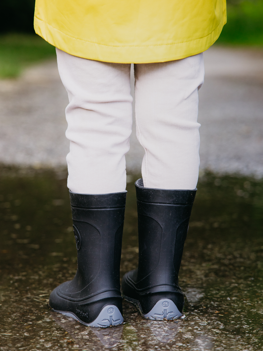 Be Lenka Kids Barefoot Rain Boots Pudds - Black