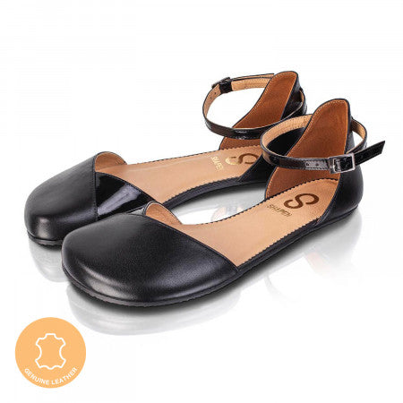 Shapen Poppy Leather Black