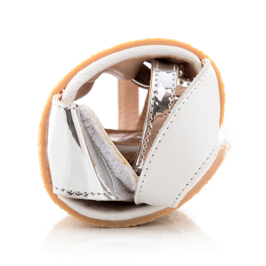 Shapen Daisy Sandals White